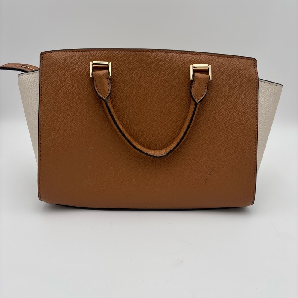 Michael Kors Brown and White‎ Satchel with Chain Strap - Picture 4 of 16